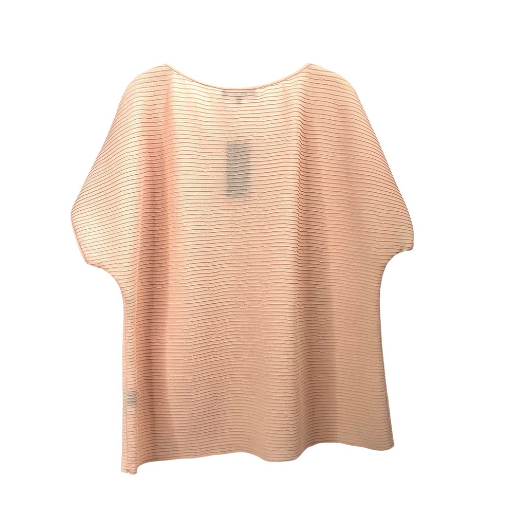 NEW Lafayette 148 Aura Pink Gauze boxy Blouse top Size XL peach pink textured - Picture 8 of 9